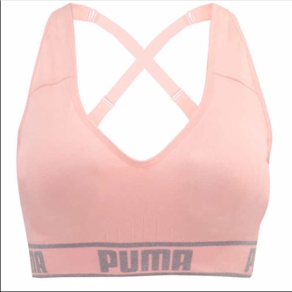 New Pink Puma Sports Bra Size XL 38 40 Supportive